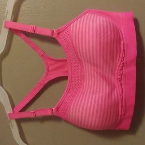 Pink Stripe Champion Max Support Sports Bra